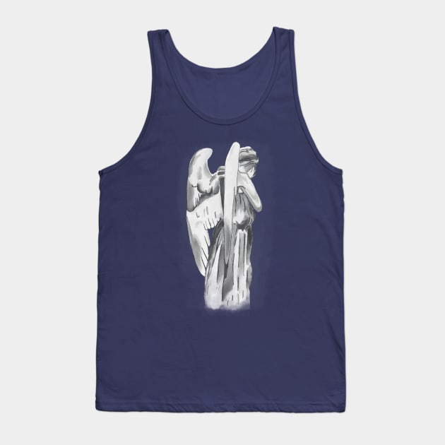 Weeping angel - Doctor Who - blue Tank Top by Uwaki